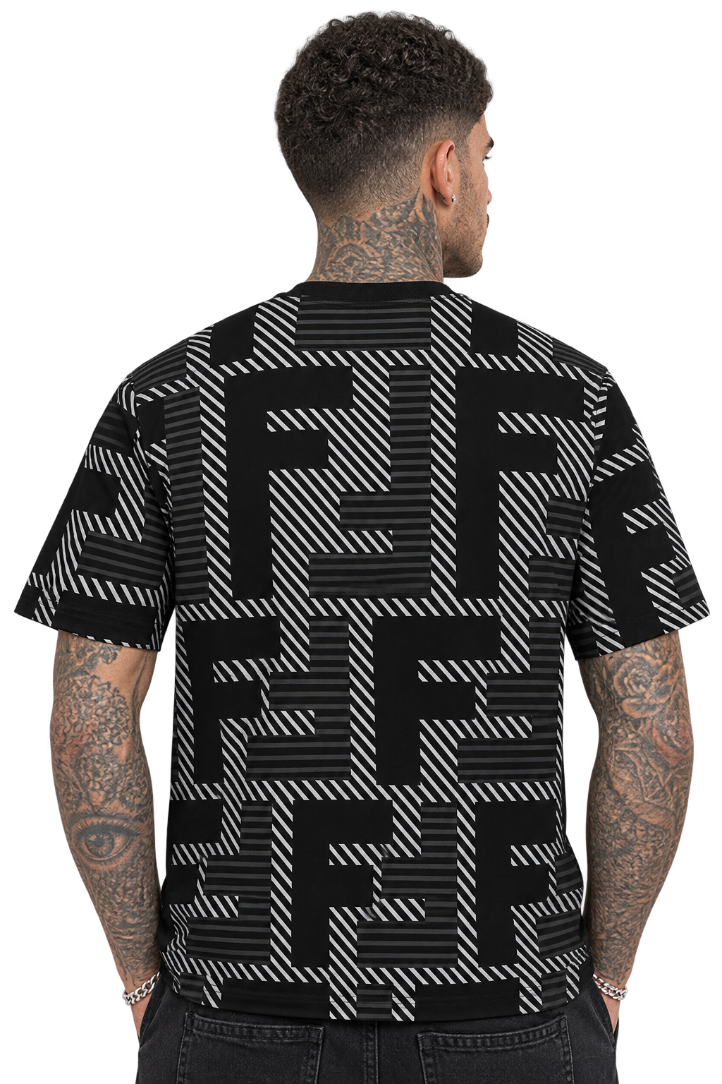 F€NDI - Pattern Black shirt