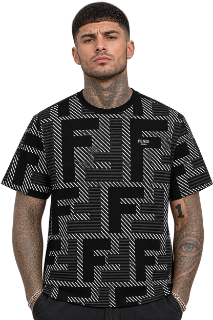 F€NDI - Pattern Black shirt