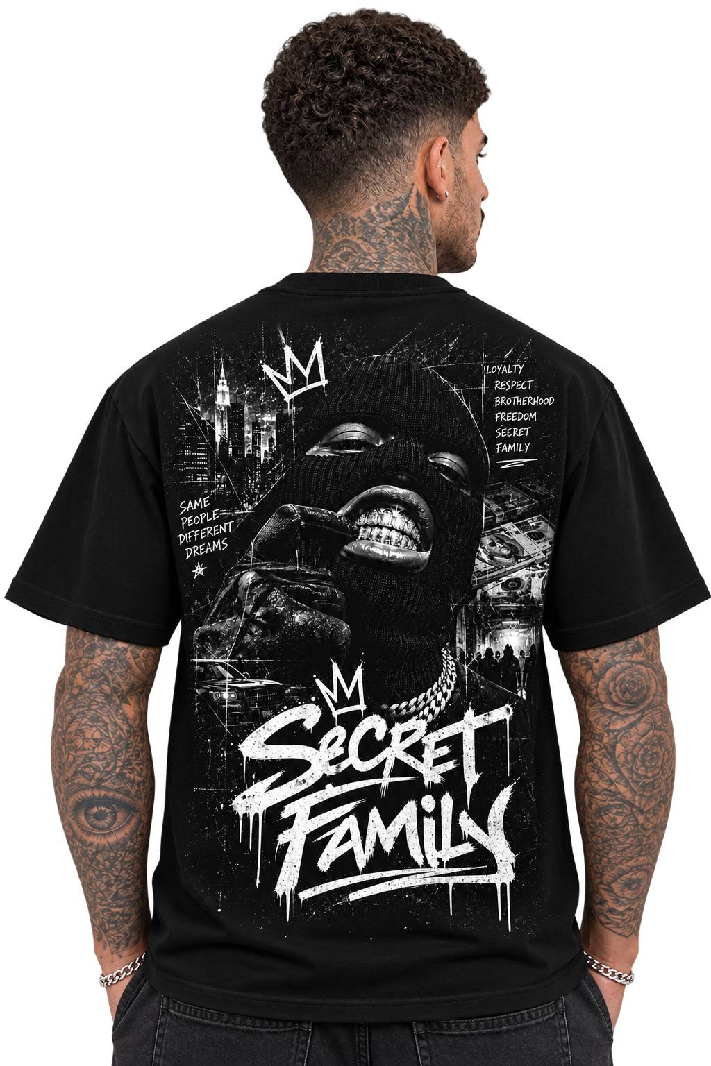 SECRET FAMILY - GANG Black shirt