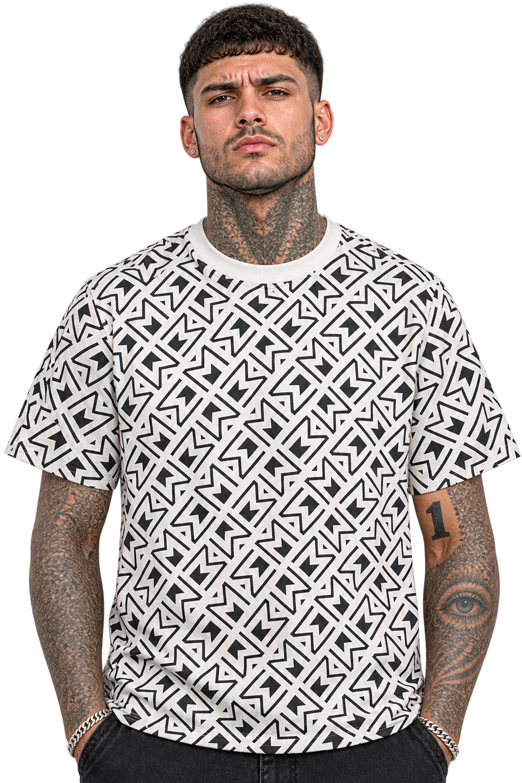 MONCL€R Pattern - White shirt