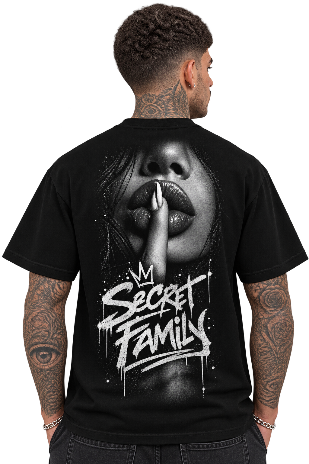 SECRET FAMILY - Shhh Black shirt