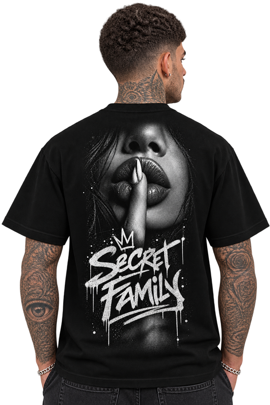 SECRET FAMILY - Shhh Black shirt